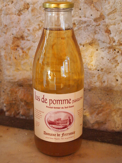 Bouteille de jus de pomme